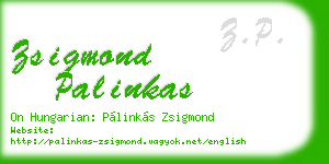 zsigmond palinkas business card